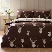 Stag Chocolate Duvet Set Single