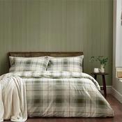 Brushed Troon Check Green Duvet Set Double image