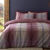 Brushed Melrose Tweed Plum Duvet Set Double image