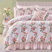 Flutter Floral Pink Quilt Set Double image