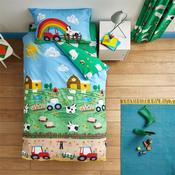 Catherine Lansfield Farmyard Animals Green Fitted Sheet Single