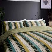 Loft Living Ari Stripe Single Duvet Set Chartreuse