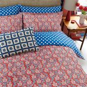 Land &amp; Shore Willa Blue Red Duvet Set Double image