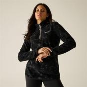 Margot 1/4 Zip Fleece Black Brushstroke Print 08 image