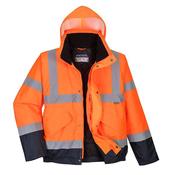 Portwest Hi-Vis Two-Tone Bomber Jacket Orange-Navy Small
