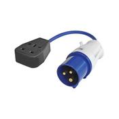 Rhino Flylead 13A Plug To 16A Socket 35Cm