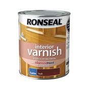 Ronseal Interior Varnish Satin Teak 750Ml