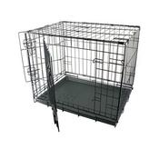 Black Fold Flat Dog Crate Small