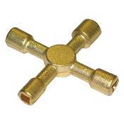 Tala 4 Way Brass Service Key image