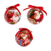 Premier Santa Decoupage Baubles Assorted image