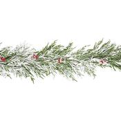 Premier Flocked Natural Touch Garland With Berries And Cones 1.8M image