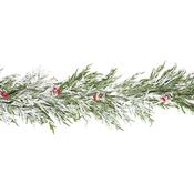Premier Flocked Natural Touch Garland With Berries And Cones 2.7M image