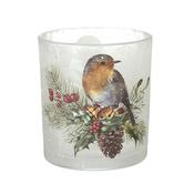 Robin Glass T-Light Holder Small image