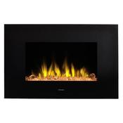 Toluca Deluxe Led Black Glass Wall Fire 2Kw image