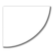 Tema Corner Shelf White 400 X 400 X 15Mm