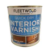Fleetwood Quick Dry Satin Varnish Dark Oak 1L image