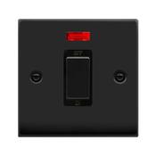 Click Deco Matt Black 1 Gang 45A Switch image