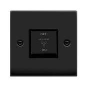 Click Deco Matt Black 1 Gang 10A Fan Isolator Switch