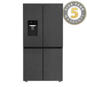 Whirlpool Total No Frost American Fridge Freezer Dark Steel 565L 908Mm
