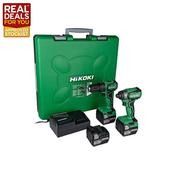 Hikoki Combi &amp; Impact Drill Twin Pack 18V image