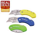Faithfull Hi-Vis Folding Utility Knife