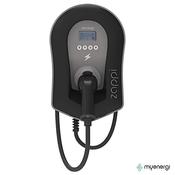 Zappi Ev Single Phase Tethered Car Charger 7Kw Black