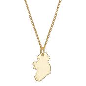 Gold Tone Ireland Map Necklace image