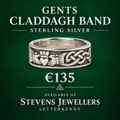 Gents Claddagh Silver Band image