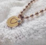 Rebecca Chain with Heart Disc &amp; Swarovski image