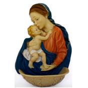 Madonna and Child Holy Water Font - Deep Colours