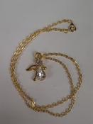 COLORED CRYSTAL ANGEL ON CHAIN (L2450) image