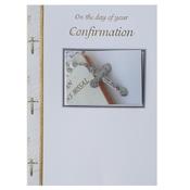 On the Day of Your Confirmation Card - Rosary Design