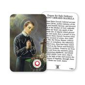 Saint Gerard Prayer Card with Relic