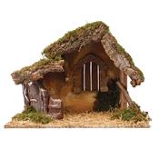 Serene Manger Nativity Shed with LED Lights image