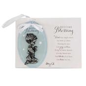 Bedtime Blessing Boy Plaque – 2.5" x 4" MDF Wood with Metal Motif &amp;amp; Ribbon