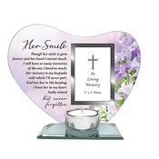 Her Smile – Glass Votive Light Holder and Photo Plaque image
