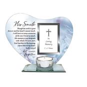 His Smile – Glass Votive Light Holder and Photo Plaque image