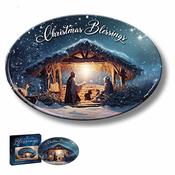 Christmas Blessings Nativity Ceramic Plaque