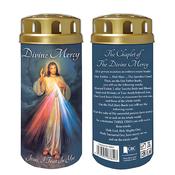 Pack of 2 Divine Mercy LED Battery Devotional Candles – Weatherproof with Timer