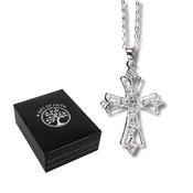 Sterling Silver Filigree Cross Necklace – 18” Chain and Gift Box