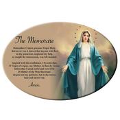 Miraculous Ceramic Oval Plaque with The Memorare