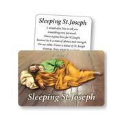 Sleeping St. Joseph Laminated Prayer Card with Pope Francis Quote image