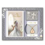 Girls Communion Gift Set – Hardback Book with Crystal Rosary