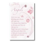 Angels Blessings Glass Plaque with Inspirational Prayer