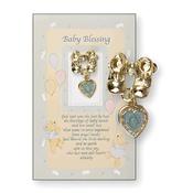 Blue Baby Booties Brooch