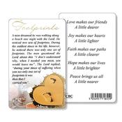 Footprints Inspirational Verse Card