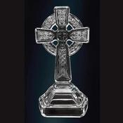 Glass Standing Celtic Cross – 7 Inch