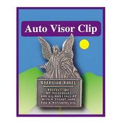 Guardian Angel Pewter Car Visor Clip with Prayer