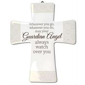 Guardian Angel Porcelain Message Cross