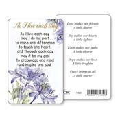 Live Each Day Inspirational Verse Card